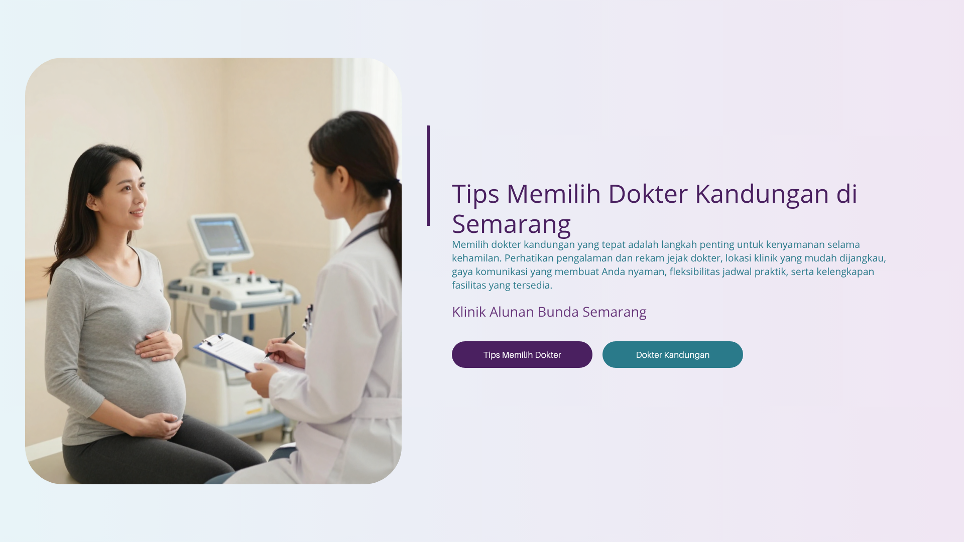Tips Memilih Dokter Kandungan di Semarang