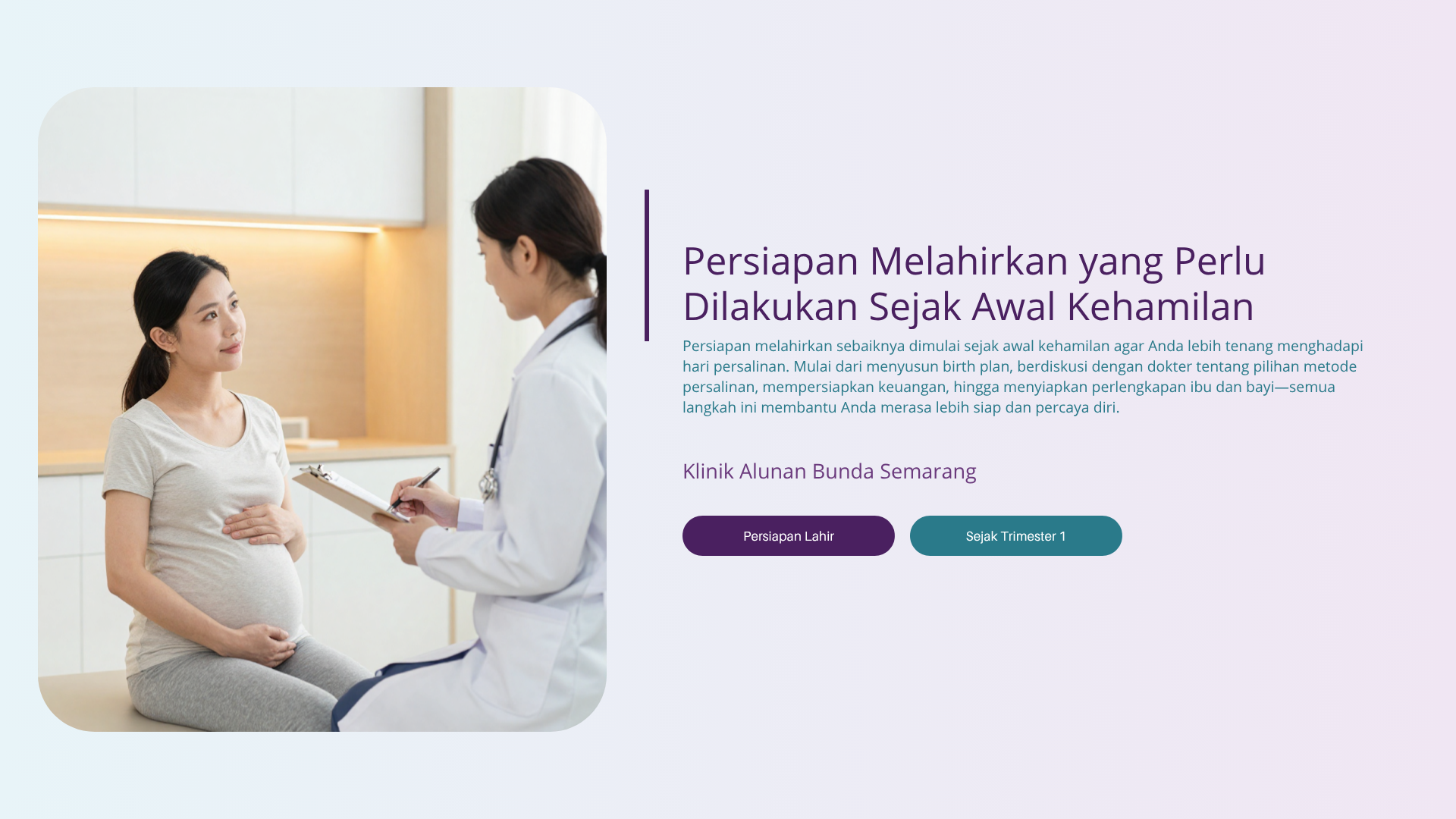 Persiapan Melahirkan yang Perlu Dilakukan Sejak Awal Kehamilan