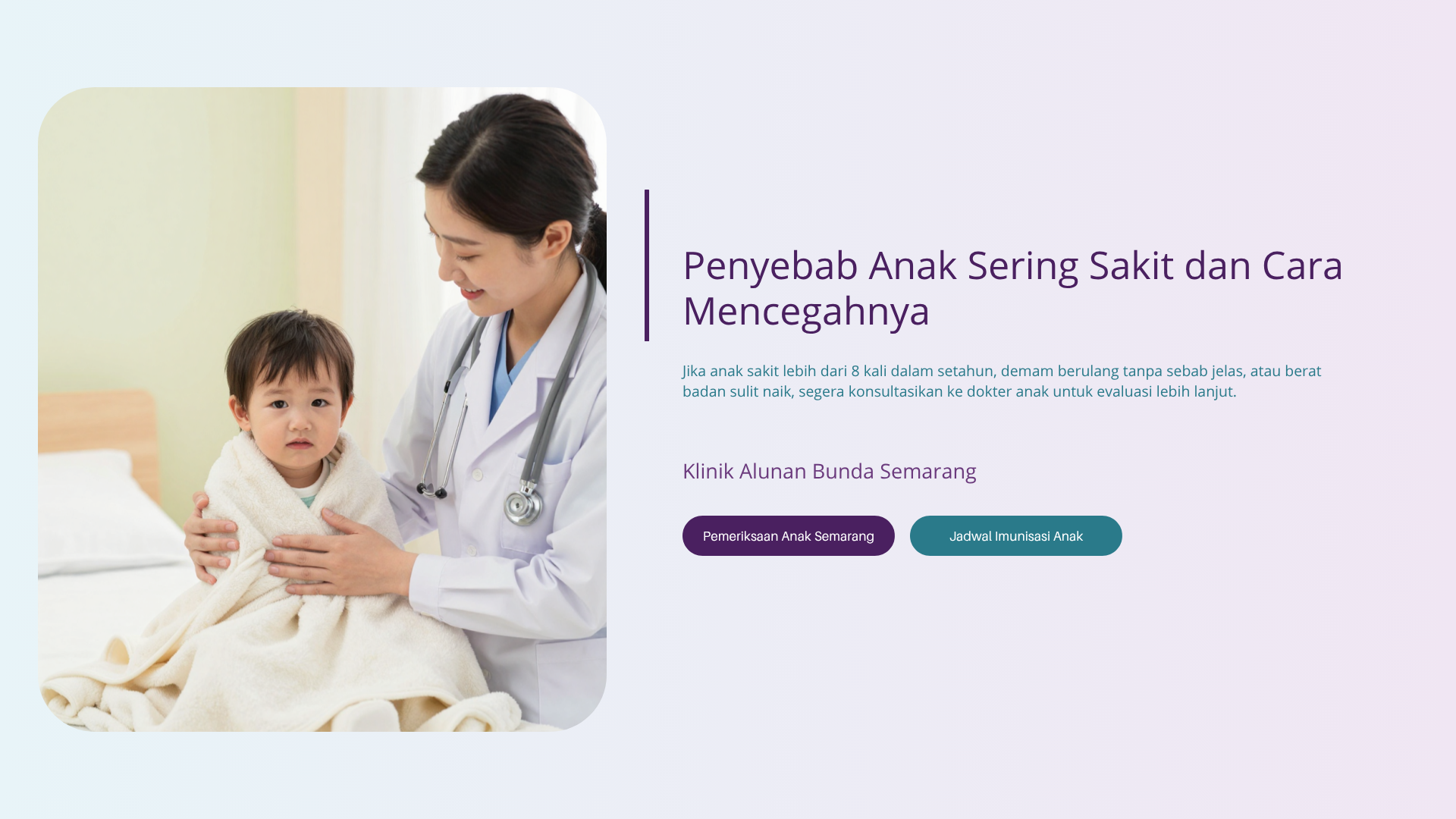 Penyebab Anak Sering Sakit dan Cara Mencegahnya
