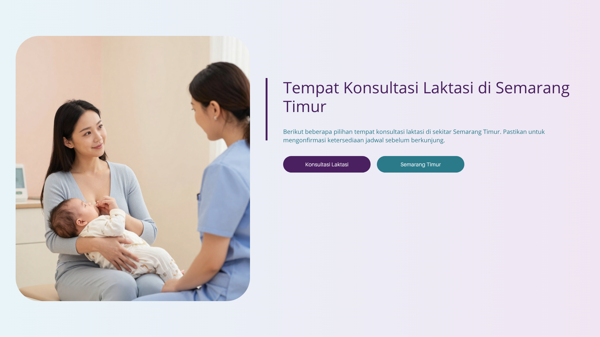 Tempat Konsultasi Laktasi di Semarang Timur