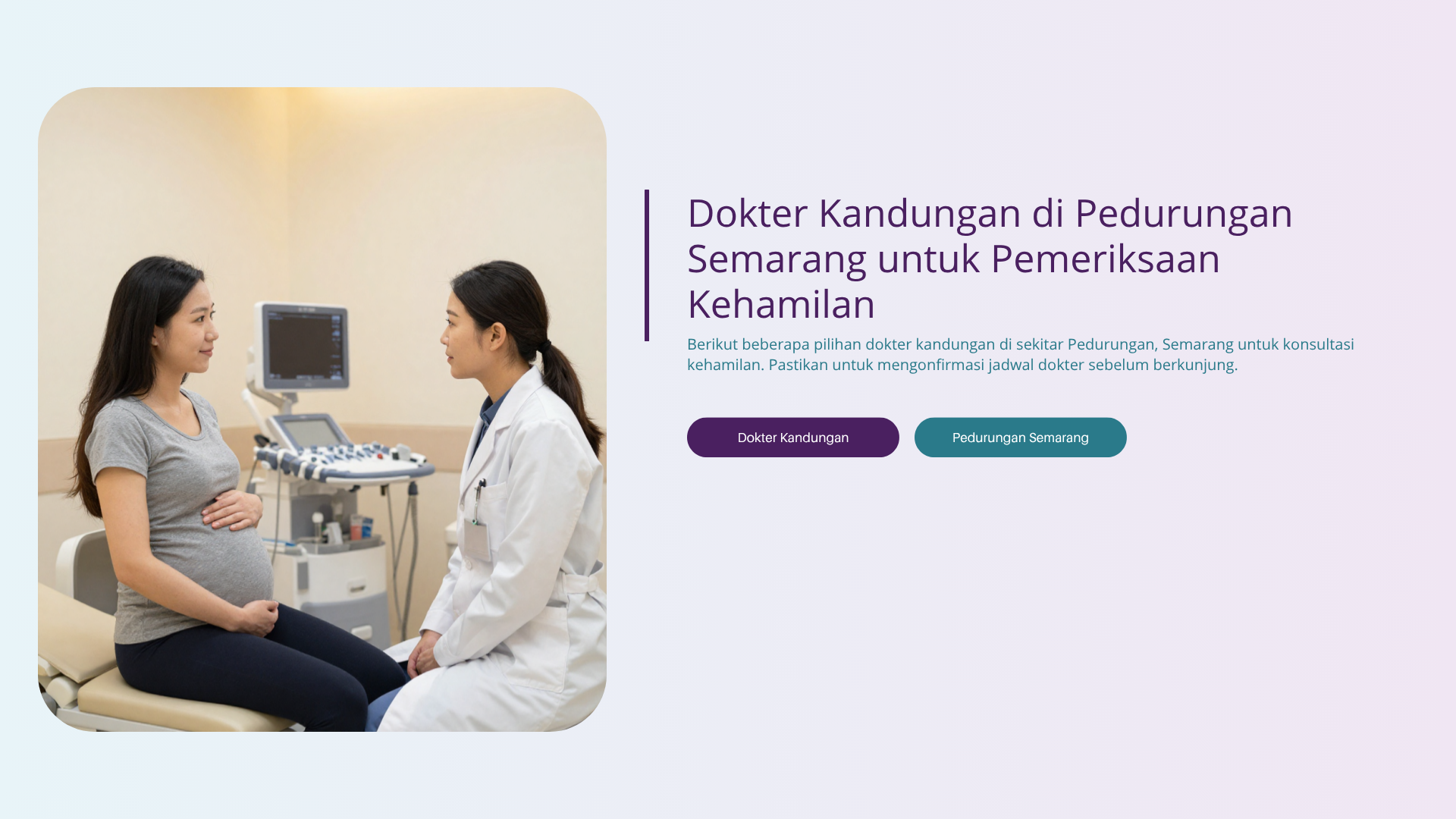 Dokter Kandungan di Pedurungan Semarang untuk Pemeriksaan Kehamilan