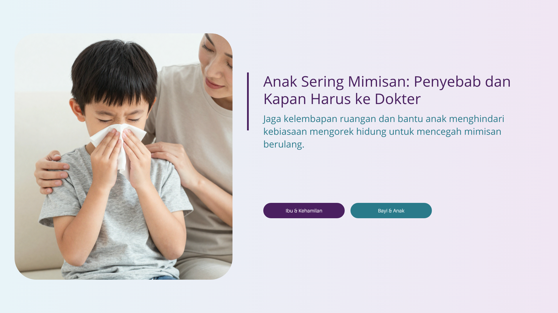 Anak Sering Mimisan: Penyebab dan Kapan Harus ke Dokter?