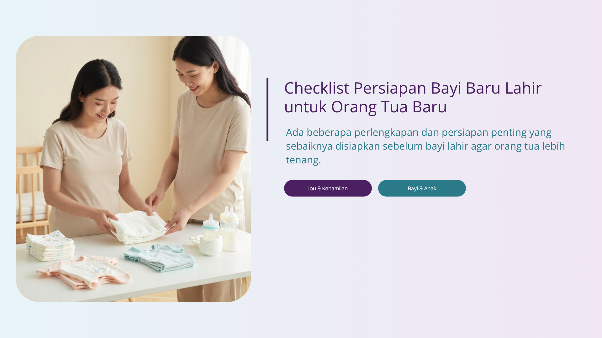 Checklist Persiapan Bayi Baru Lahir untuk Orang Tua Baru