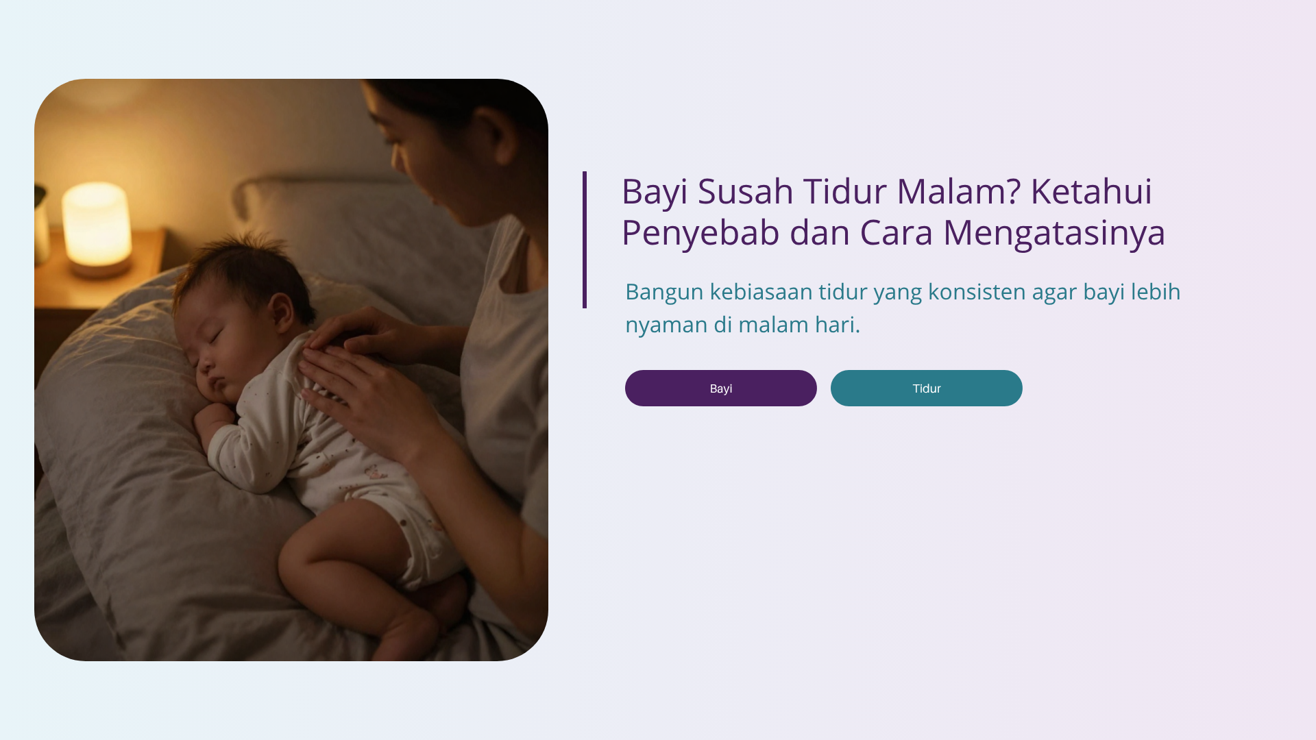 Bayi Susah Tidur Malam? Ketahui Penyebab dan Cara Mengatasinya - Klinik Alunan Bunda Semarang