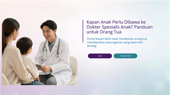 Kapan Anak Perlu Dibawa ke Dokter Spesialis Anak? Panduan untuk Orang Tua
