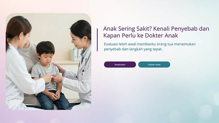 Anak Sering Sakit? Kenali Penyebab dan Kapan Perlu ke Dokter Anak