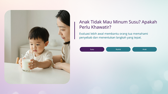 Anak Tidak Mau Minum Susu? Apakah Perlu Khawatir?