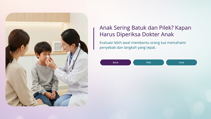 Anak Sering Batuk dan Pilek? Kapan Harus Diperiksa Dokter Anak