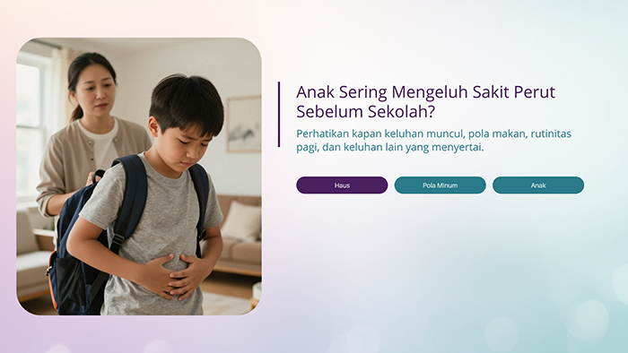 Anak Sering Mengeluh Sakit Perut Sebelum Sekolah? Kenali Penyebabnya