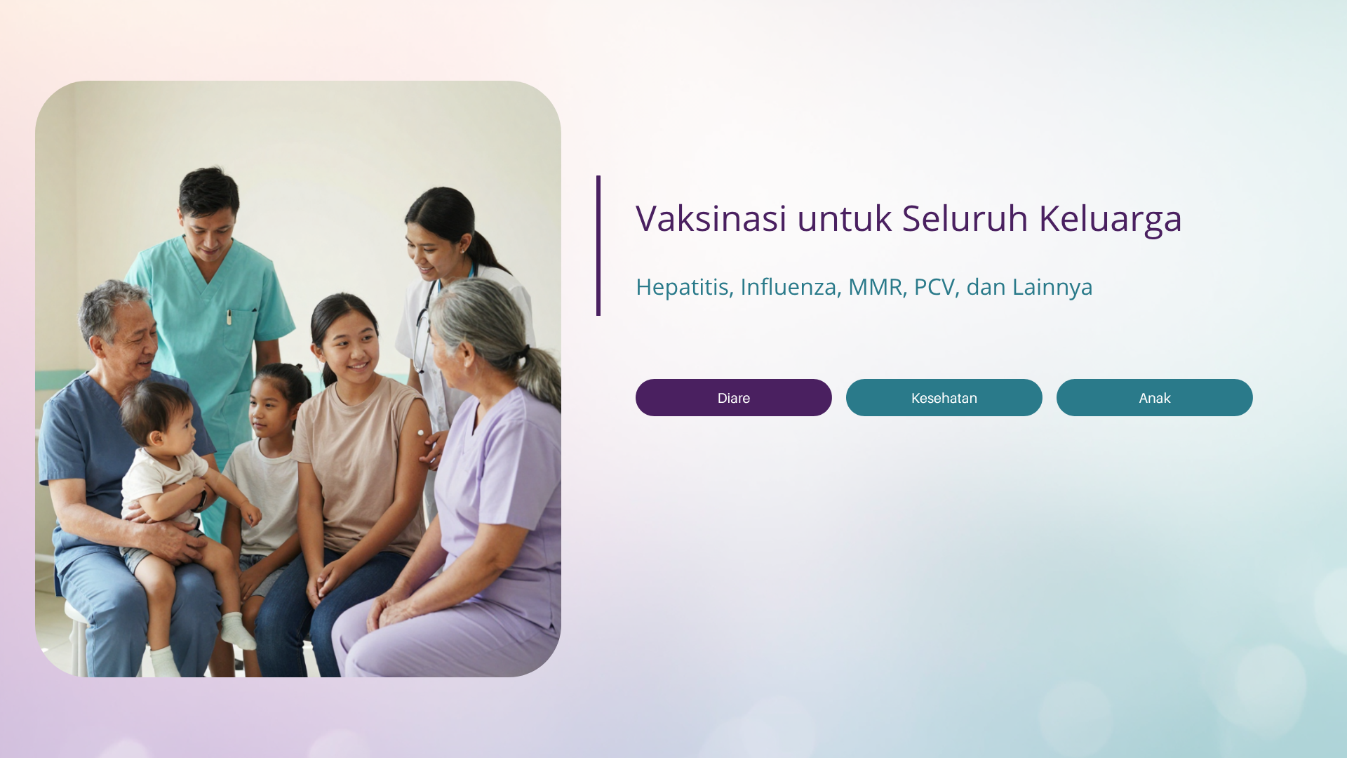 Vaksinasi untuk Seluruh Keluarga: Hepatitis, Influenza, MMR, PCV, dan Lainnya
