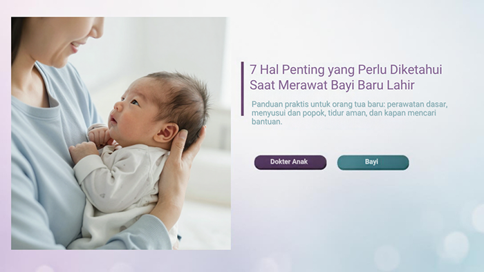 7 Hal Penting yang Perlu Diketahui Saat Merawat Bayi Baru Lahir