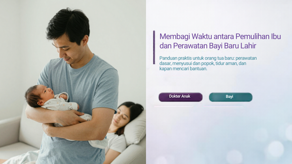 Membagi Waktu antara Pemulihan Ibu dan Perawatan Bayi Baru Lahir