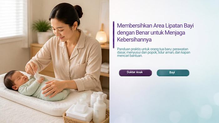 Membersihkan Area Lipatan Bayi dengan Benar untuk Menjaga Kebersihannya